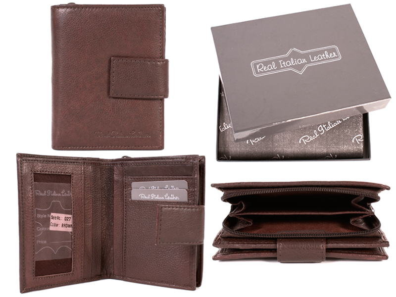 (image for) 027 GRAINED BROWN ITALIAN LEATHER WALLET